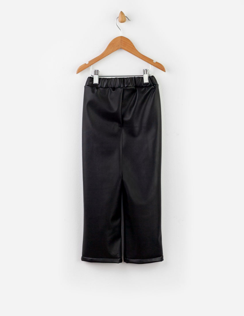 Комплект кожаные брюки Хайди чёрные
