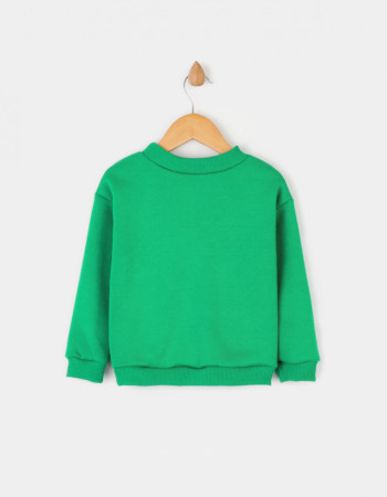 Світшот Джойс зелений з начосом Тризуб 