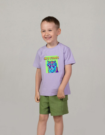 Футболка Овер лавандова Не в гуморі