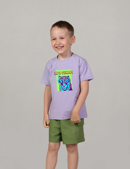 Футболка Овер лавандова Не в гуморі Футболка Овер лавандова Не в гуморі