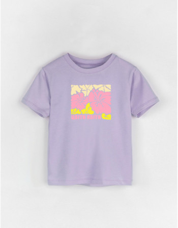 Футболка Овер лавандова Цвіти квіти 