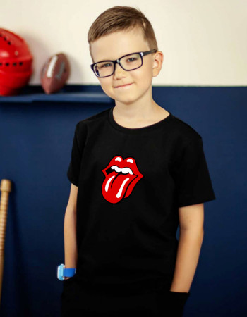 Футболка Овер чорна Kiss 