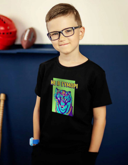 Футболка Овер чорна Не в гуморі Футболка Овер чорна Не в гуморі