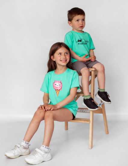 Футболка Овер м'ятна Не сьогодні Футболка Овер м'ятна Не сьогодні