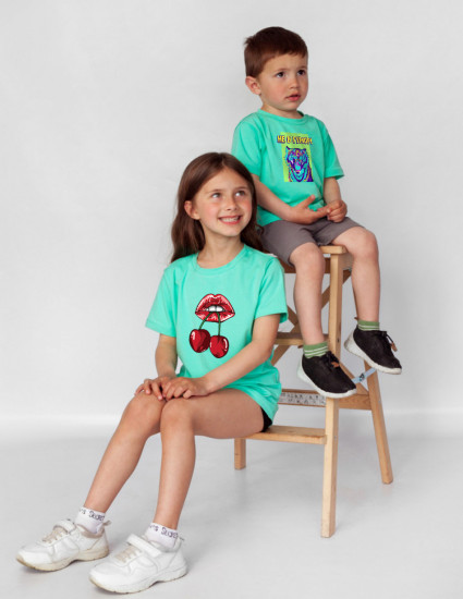 Футболка Овер м'ятна Не в гуморі Футболка Овер м'ятна Не в гуморі