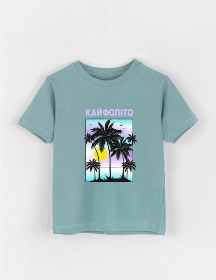 Футболка Овер сіро-зелена Кайфоліто Футболка Овер сіро-зелена Кайфоліто