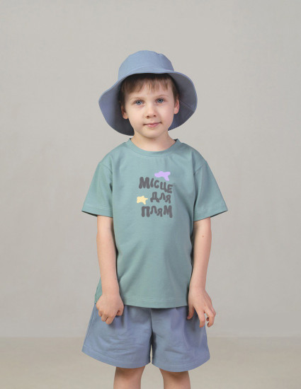 Футболка Овер сіро-зелена Місце для плям Футболка Овер сіро-зелена Місце для плям