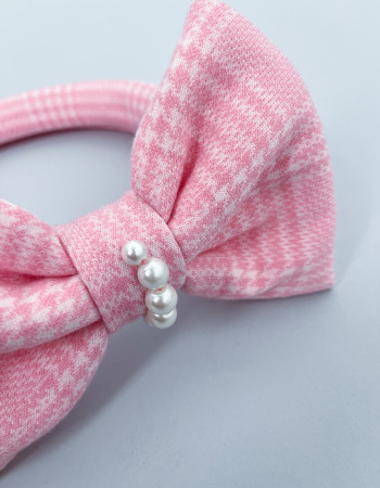 Аксесуар-обруч Роуз рожевий у клітинку