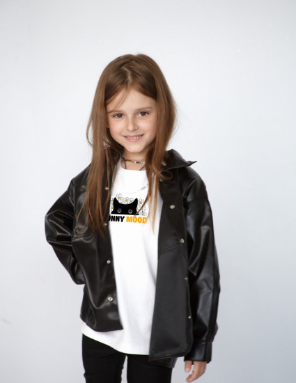 Футболка Овер біла Funny mood Футболка Овер біла Funny mood