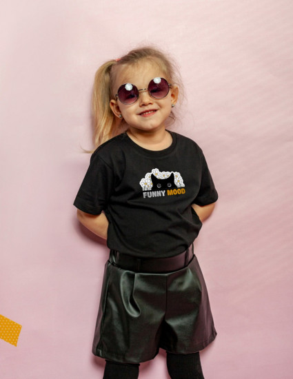 Футболка Овер чорна Funny mood Футболка Овер чорна Funny mood