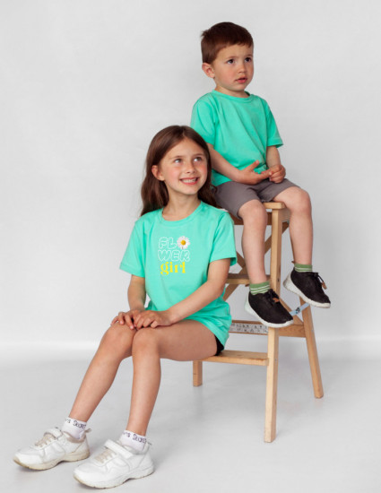 Футболка Овер м'ятна Flower girl Футболка Овер м'ятна Flower girl