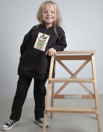 Толстовка Алекс чорна Catppuccino