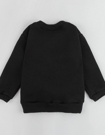 Джемпер Шелдон чорний з начосом Сяй  Джемпер Шелдон чорний з начосом Сяй