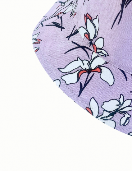 Панамка Астріт лавандова в квіточку