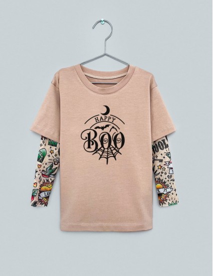 Футболка Дрейк з тату рукавами tattoo style Happy Boo