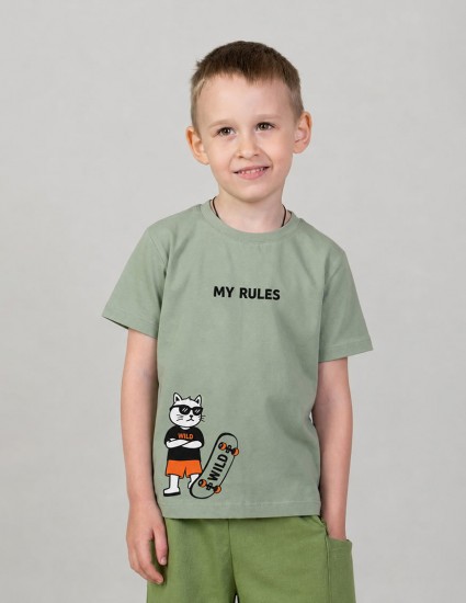 Футболка Овер оливка My Rules