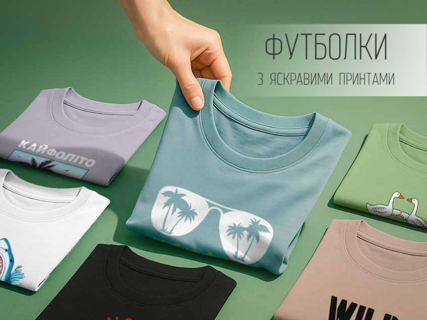 Футболки з яскравими принтами