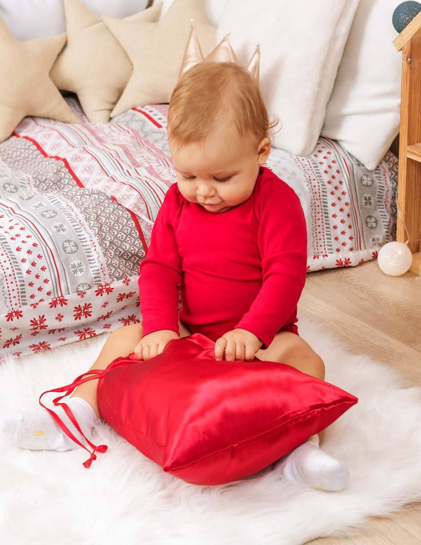 Мішечок для подарунків червоний