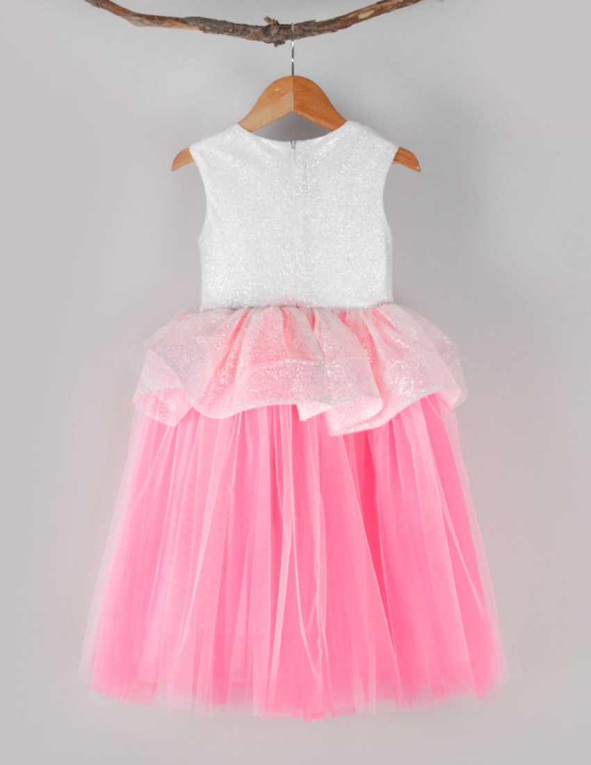 Сукня Шанія біло-рожеве, розмір 80-86