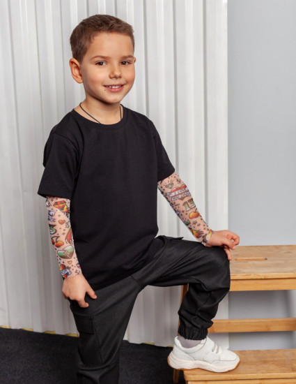 Футболка Дрейк з тату рукавами tattoo style Футболка Дрейк з тату рукавами tattoo style