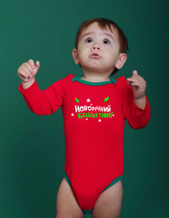 Боди Джой красный Новорічний бешкетник