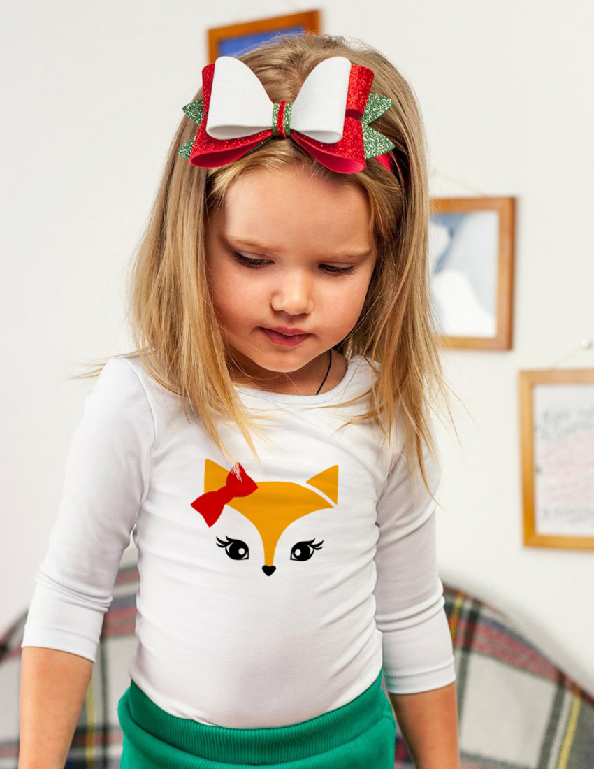 Лонгслив Герда белый Лисичка