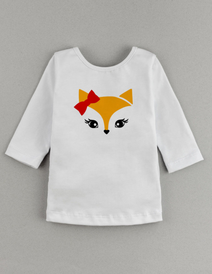 Лонгслив Герда белый Лисичка