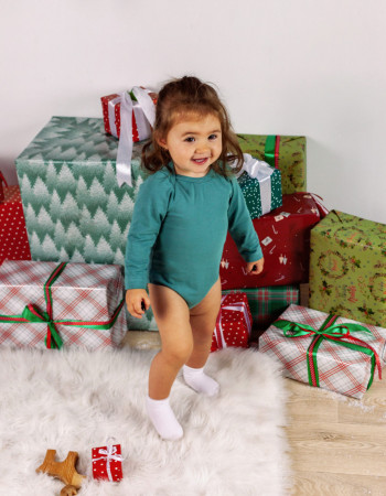 Боді хвойний з довгим рукавом