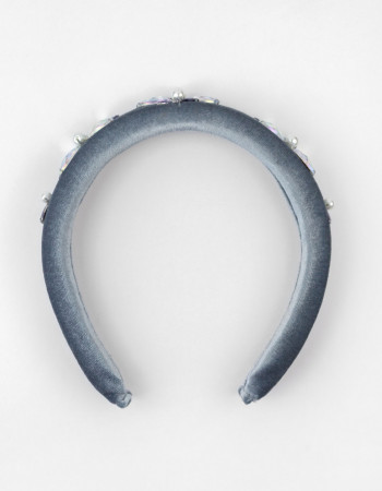 Аксесуар-обруч Флер сіро-блакитний