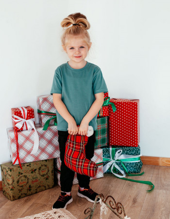 Новогодний сапог в клетку Новогодний сапог в клетку