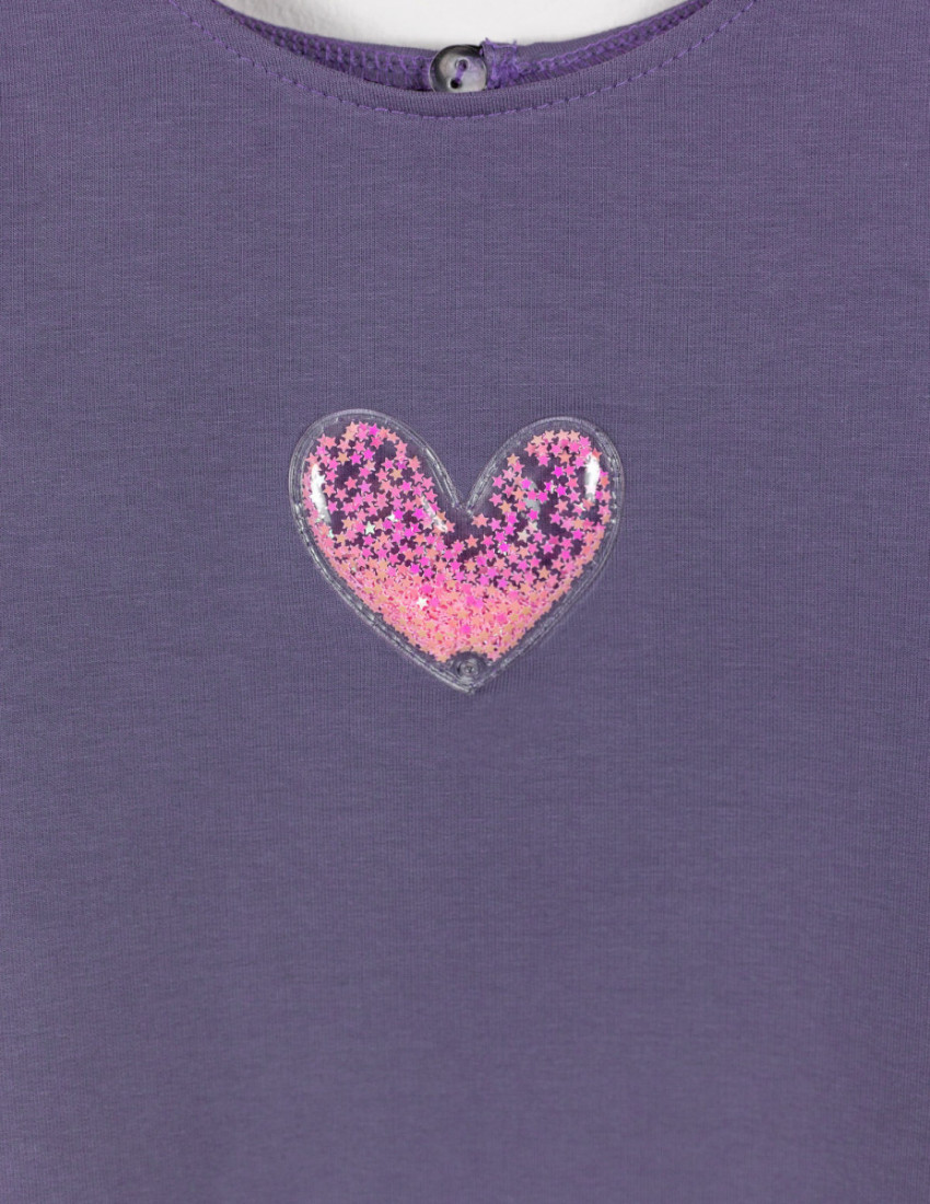 Платье Клеона фиолетовое с сердечком