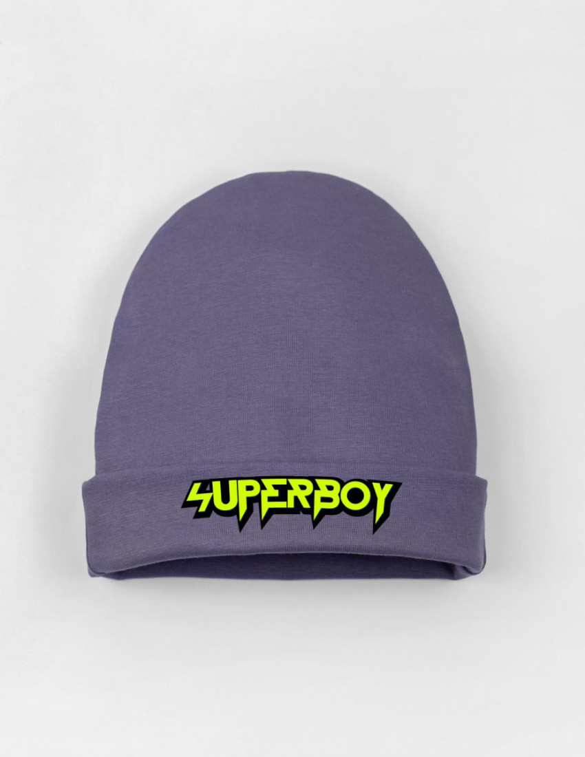 Шапка детская фиолетовая SUPERBOY