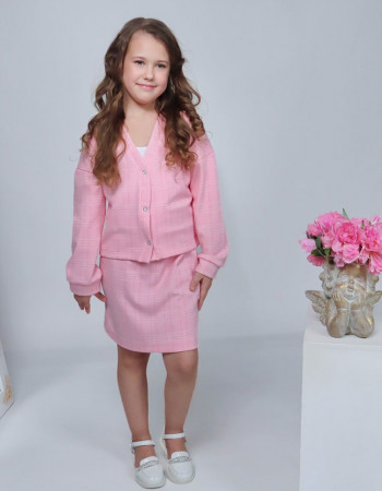 Костюм Квіні рожевий в клітинку