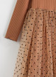 Платье Лавелла коричневое в горох