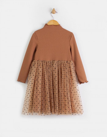 Сукня Лавелла коричневе в горох