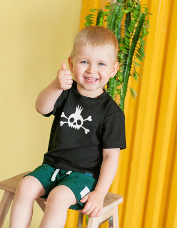 Футболка Овер чорна SKELETON BOY