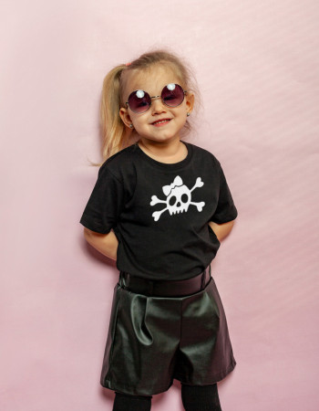 Футболка Овер чорна SKELETON GIRL