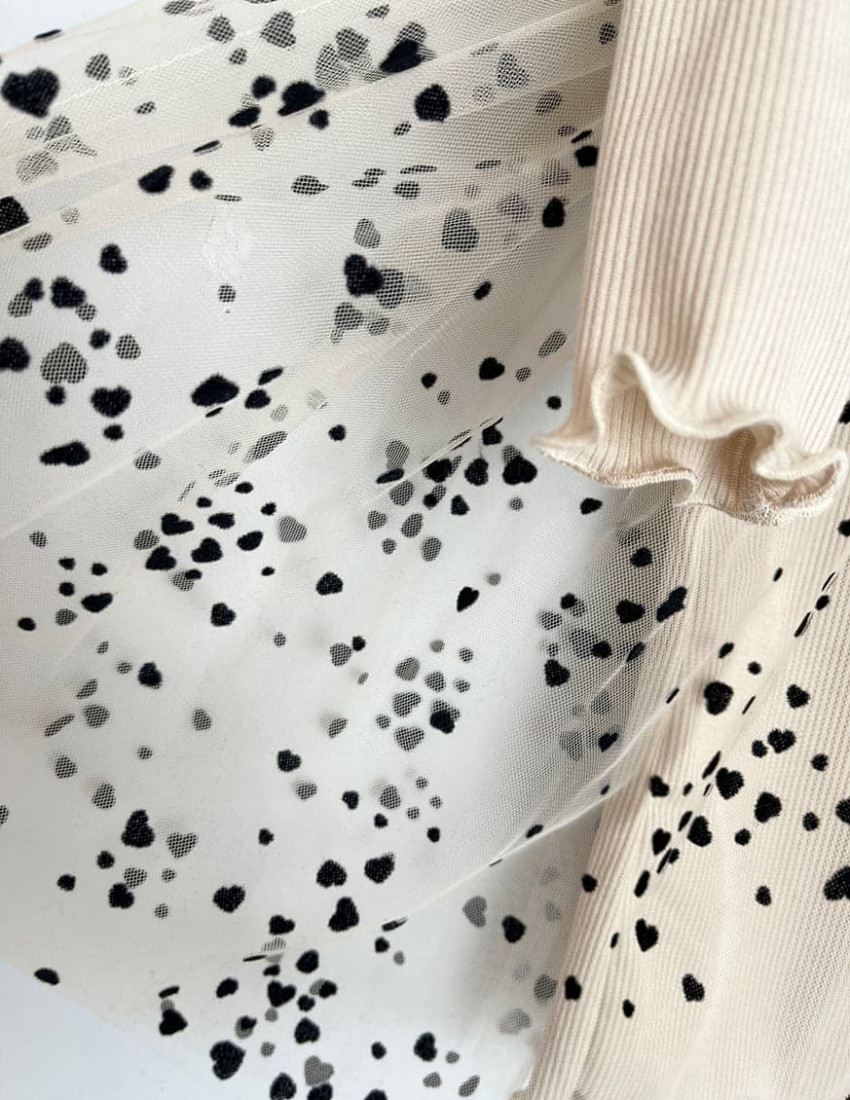 Сукня Лавелла молочне з сердечками