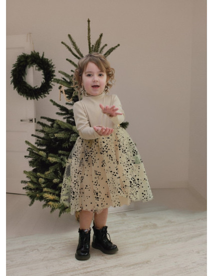 Сукня Лавелла молочне з сердечками