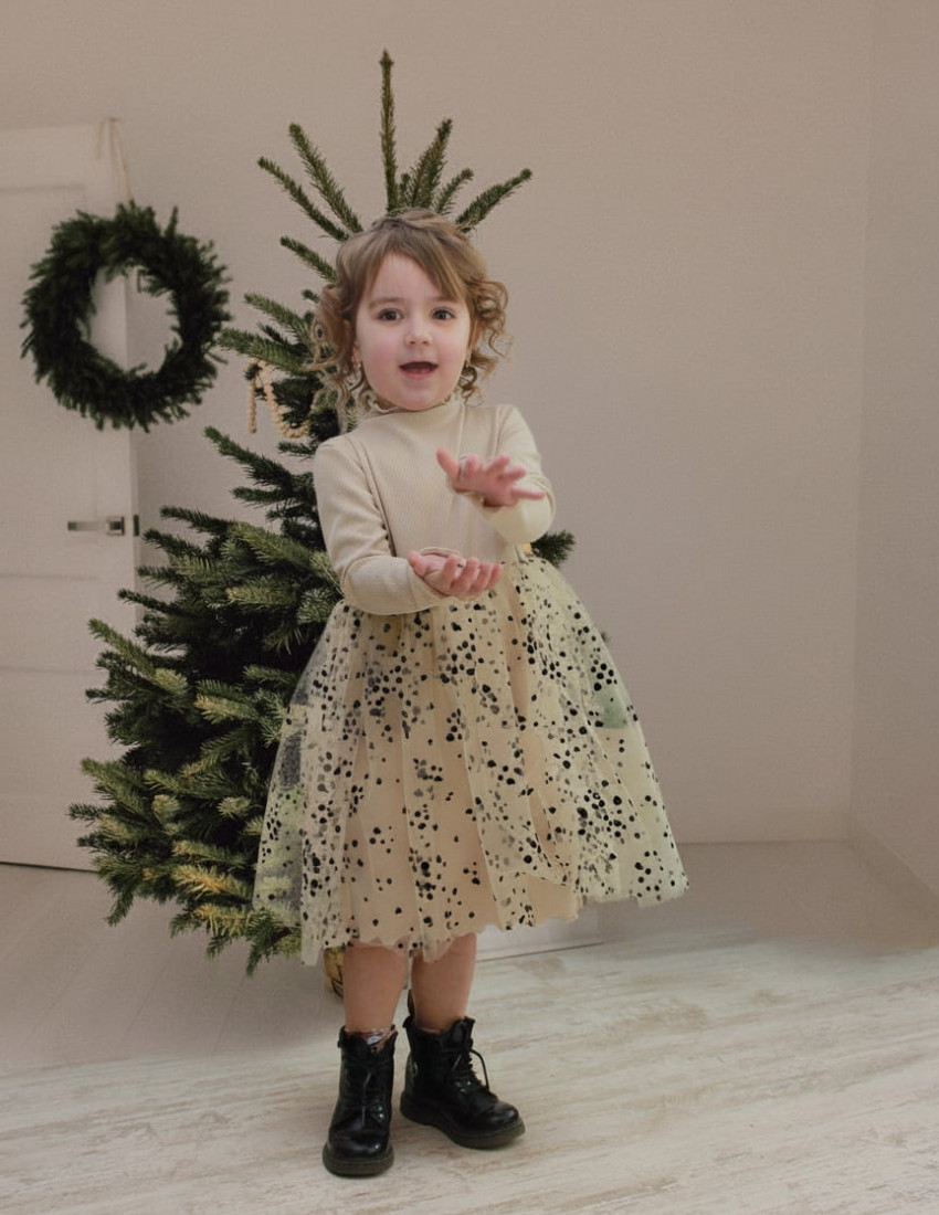 Сукня Лавелла молочне з сердечками