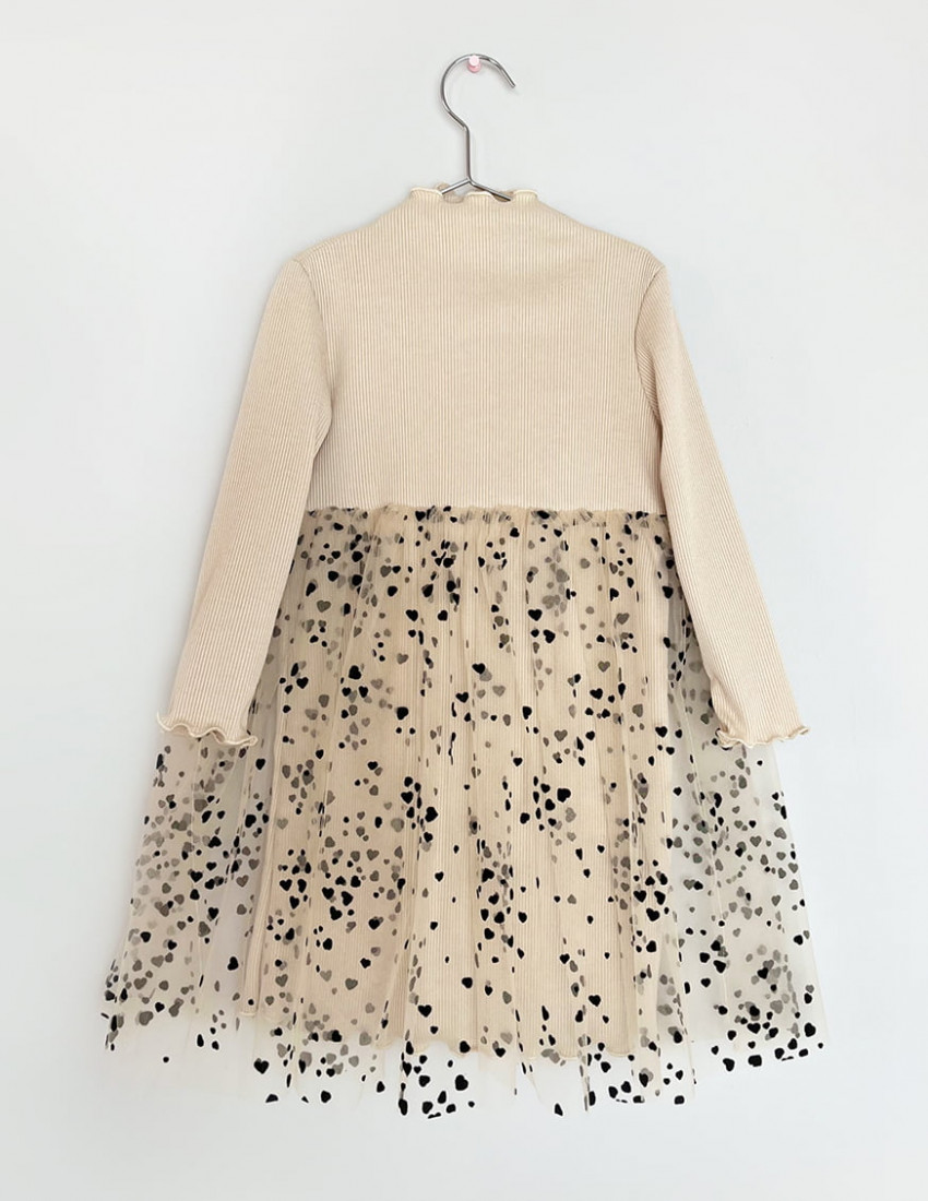 Сукня Лавелла молочне з сердечками