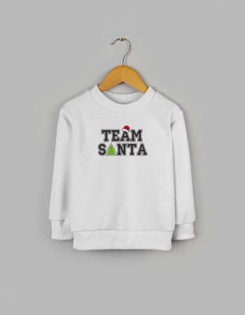 Світшот Джоуї білий з начосом Team santa