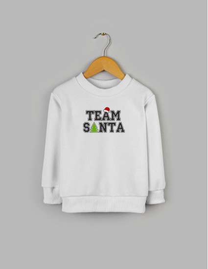 Світшот Джоуї білий з начосом Team santa