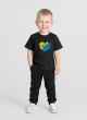 Футболка Овер чорна Ukraine heart