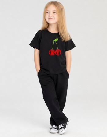 Футболка Овер чорна Cherry 