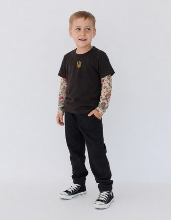 Футболка Дрейк з тату рукавами tattoo style Тризуб 