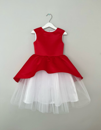 Сукня Белла червона з білим
