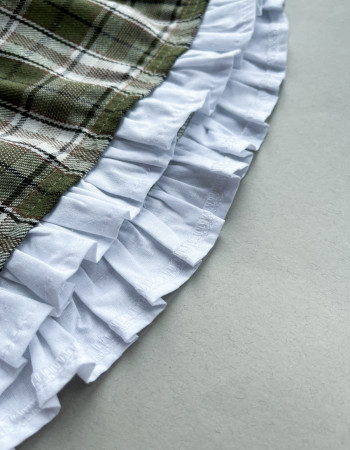 Спідниця Лекс у клітинку хакі с білим