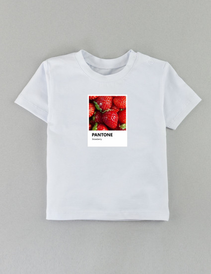 Футболка Овер біла Pantone Strawberry