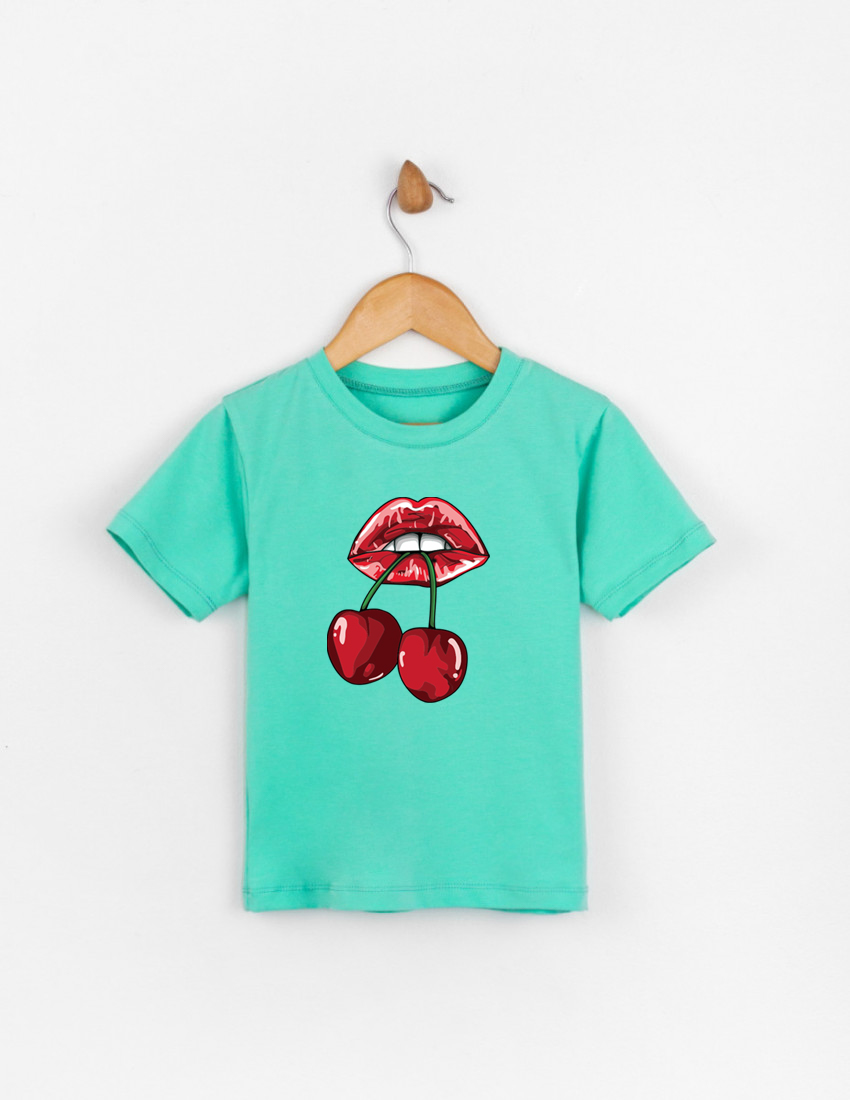 Футболка Овер м'ятна Cherry lips